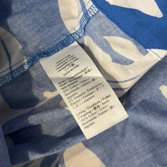 NWT J.Crew One-shoulder Midi Dress Tropical Floral Print Blue Size 6 - Picture 4 of 8